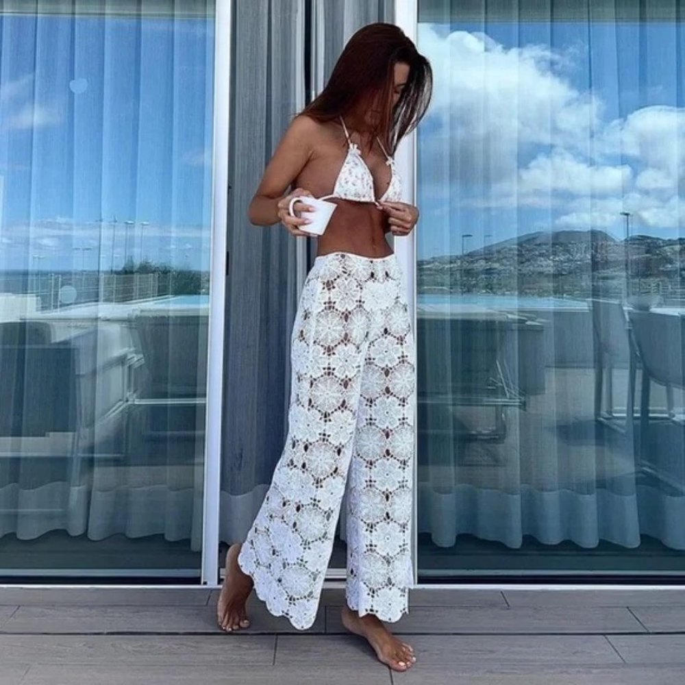 Zara Crochet Knit Pants